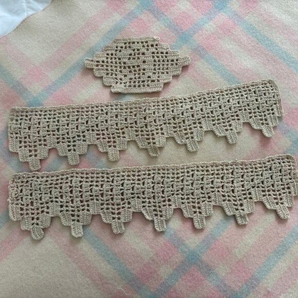 Antique Vintage Crochet Trim Edging Lot of 3 - Picture 3 of 10